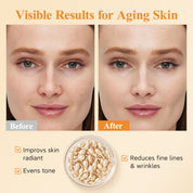 HKH Vitamin C Super Serum for Face - Anti Aging Skincare Vitamin E Facial Serum Capsules with Niacinamide - Vit C Serum Oil for Women - Moisturise & Even Skin Tone - Travel Friendly (38 Capsules)